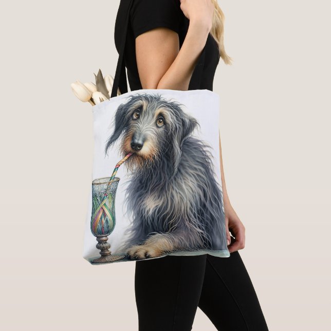Bolsa Tote Wolfhound Irlandês com Soda (Close Up)