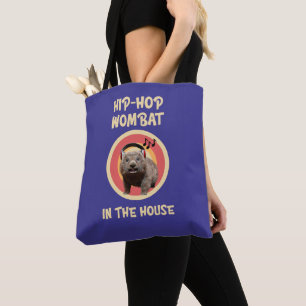 Bolsa Tote Wombat de Hip-hop Engraçado em Casa
