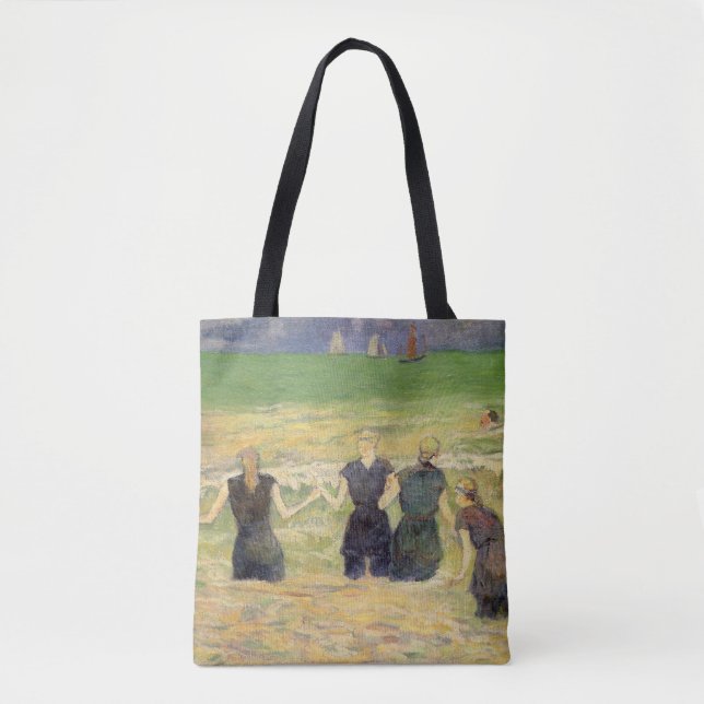 Bolsa Tote Women Bathing Dieppe por Paul Gauguin (Frente)