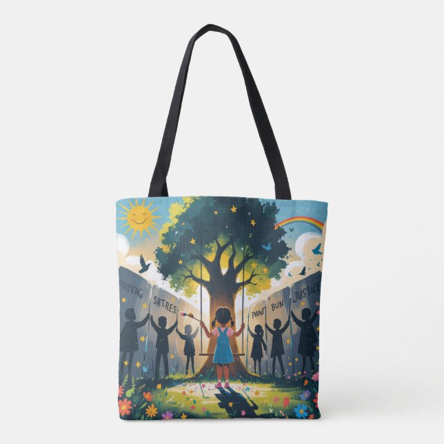 Bolsa Tote women llegging covered kids dreams (Verso)