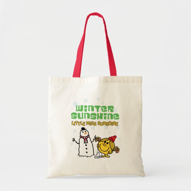 Bolsa Tote Wonderland de inverno com Miss Sunshine (Frente)