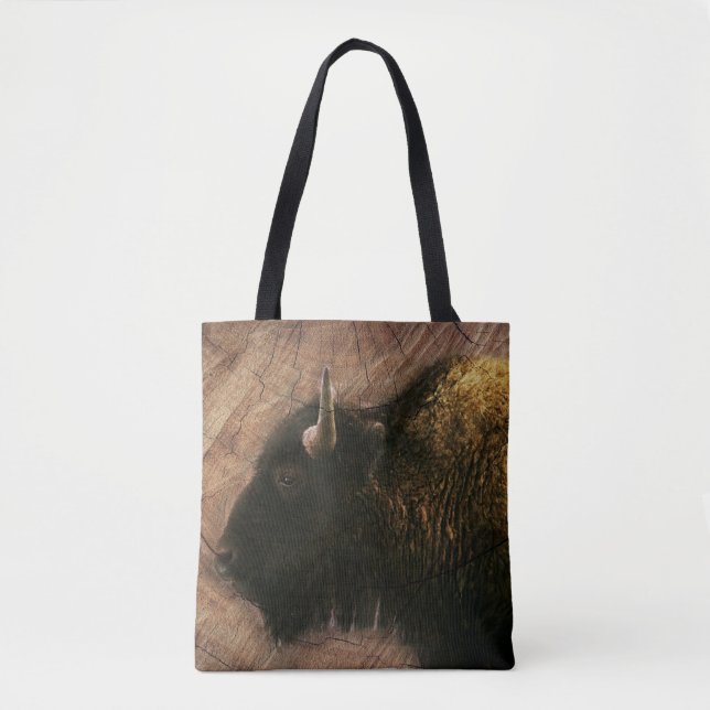 Bolsa Tote Wood Bison Buffalo (Frente)