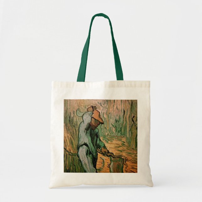 Bolsa Tote Woodcutter (após Millet), por Vincent van Gogh (Frente)