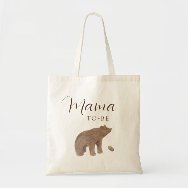 Bolsa Tote Woodland Animal Bear Fall Chá de fraldas Mama para (Frente)