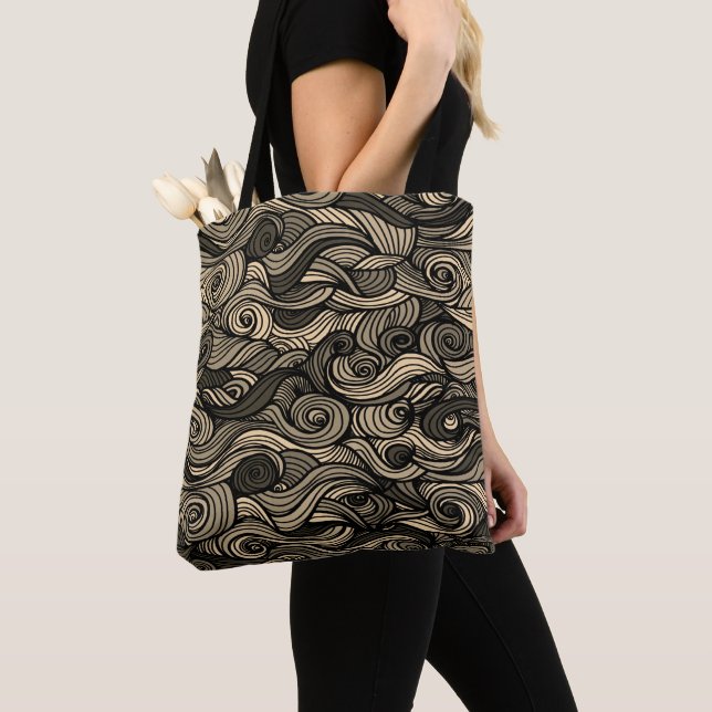 Bolsa Tote Wool Topped paisley (Close Up)