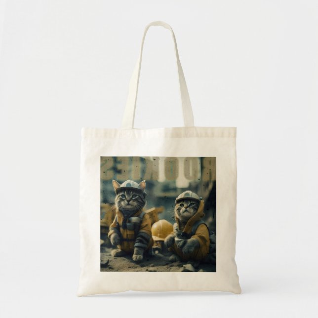 Bolsa Tote working cats-2 (Frente)