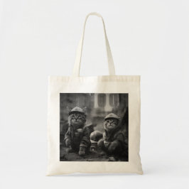 Bolsa Tote working cats-2-BW