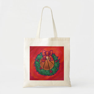 Bolsa Tote Wreath de Natal Dentro de basquete