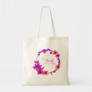 Bolsa Tote Wreath Flowers Greenery Floral Religião