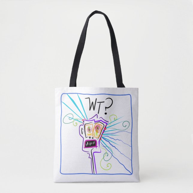 Bolsa Tote WT? O QUE? EMOJI Meemogie (Frente)