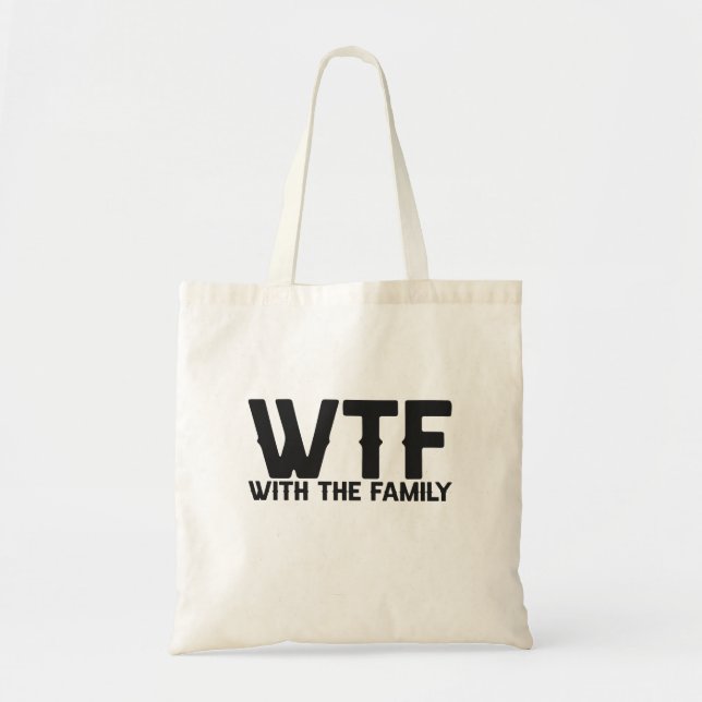 Bolsa Tote WTF Com A Família Engraçada De Férias De Verão (Frente)