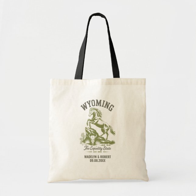 Bolsa Tote Wyoming Wedding Welcome Bag, State Love (Frente)