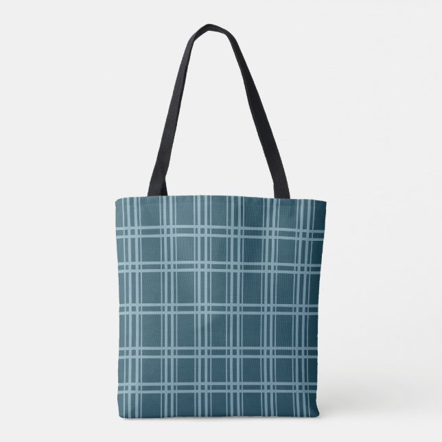 Bolsa Tote Xadrez azul (Verso)