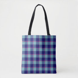 Bolsa Tote Xadrez Azul Neptune e Golfo
