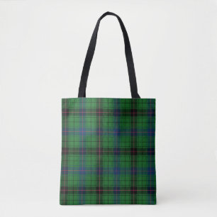 Bolsa Tote Xadrez Clan Davidson Tartan - Verificação Verde Pr