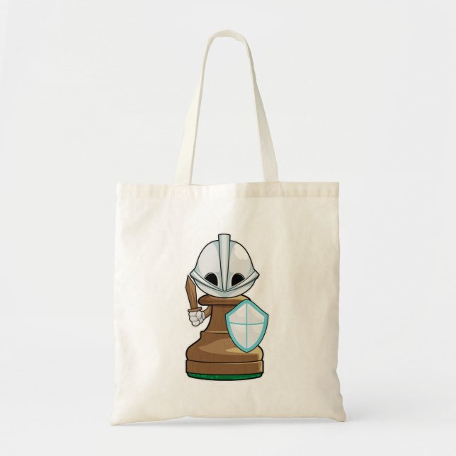 Bolsa Tote Xadrez de Peão de Xadrez (Frente)