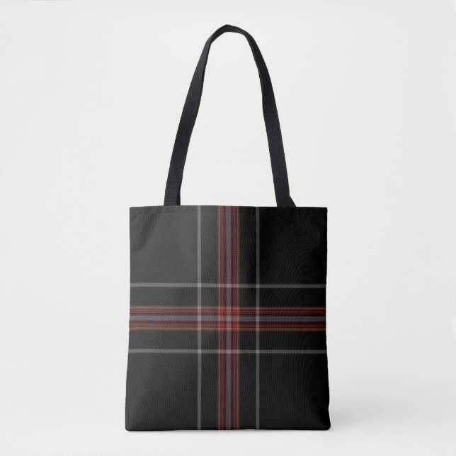 Bolsa Tote Xadrez de Tartan (Frente)