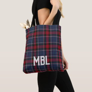Bolsa Tote Xadrez de Tartan do Condado de Irish Louth Persona