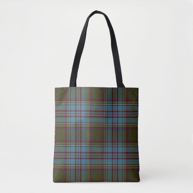 Bolsa Tote Xadrez de Tartan escocesa de Anderson do clã (Frente)