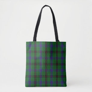 Bolsa Tote Xadrez de Tartan escocesa de Davidson do clã