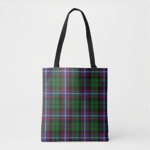 Bolsa Tote Xadrez de Tartan escocesa de Russell do clã