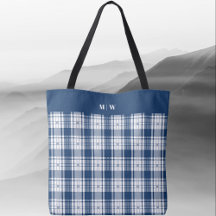 Xadrez de Tartan - Marinho Azul e Branco