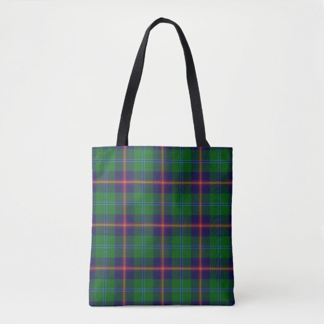 Bolsa Tote Xadrez de Tartan nova do clã escocês (Frente)