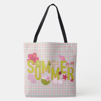 Bolsa Tote Xadrez de Verão