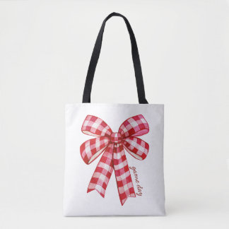 Bolsa Tote Xadrez dia de jogo arco mulheres fofas