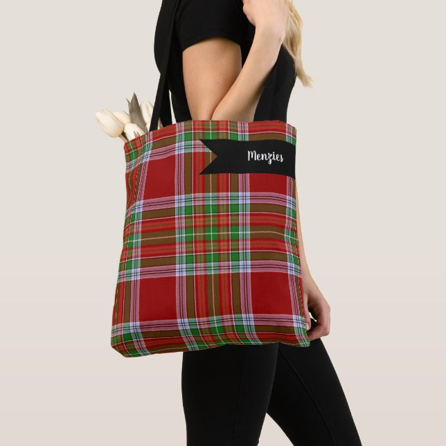 Bolsa Tote Xadrez MacBain Clan Tartan Escocesa MacBean (Close Up)