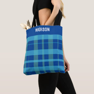Bolsa Tote Xadrez moderno trendy personalizado