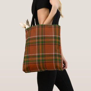 Bolsa Tote Xadrez Terroso Marrom Tartan