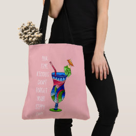 Bolsa Tote Xícara de adulto (cor-de-rosa), praia em grana