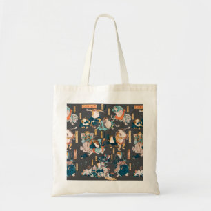 Bolsa Tote Xilogravura Japonesa de Sapo Kuniyoshi Ukiyo-e