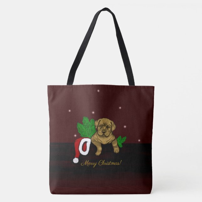 Bolsa Tote XMas puppy (Frente)