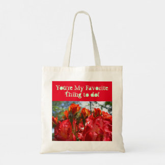 Bolsa Tote XOXO Sacolas Minha Coisa Favorita a Fazer Rosas