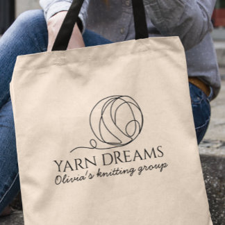 Bolsa Tote Yarn Dreams Nome Minimalista