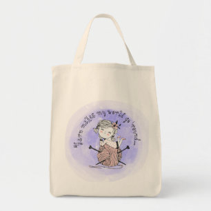 Bolsa Tote Yarn Torna Meu Mundo Saco De Tote