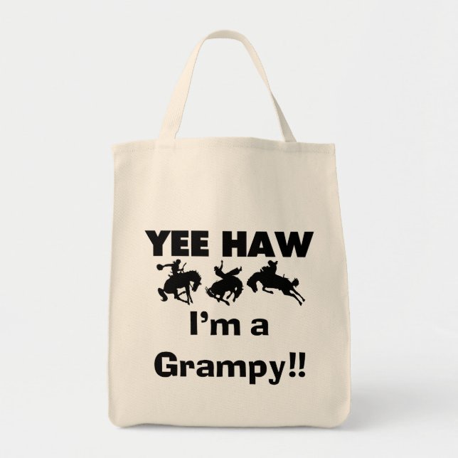 Bolsa Tote Yee Haw, sou uma camiseta e presentes (Frente)