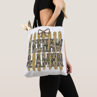 Bolsa Tote Yeehaw Amém Vaqueira Cristã do Sudoeste