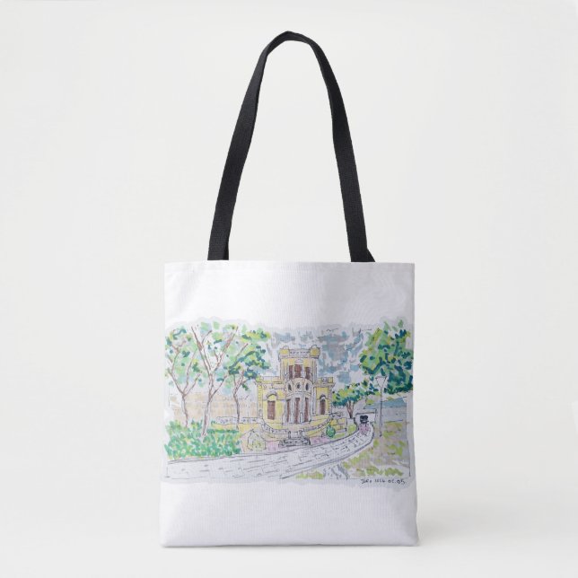 Bolsa Tote Yellow Historic Villa (Frente)