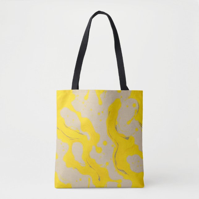 Bolsa Tote Yellow Organic Abstract (Frente)