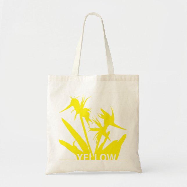 Bolsa Tote YELLOW - Tote bag con Flor del paraiso amarillo (Frente)
