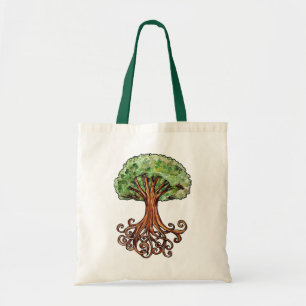 Bolsa Tote Yggdrasil Árvore Norse Mythology Watercolor