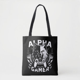Bolsa Tote Yin Yang Alpha Lobo Gamer