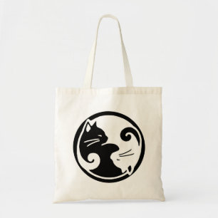 Bolsa Tote Yin Yang Cat Budget Tote Bag