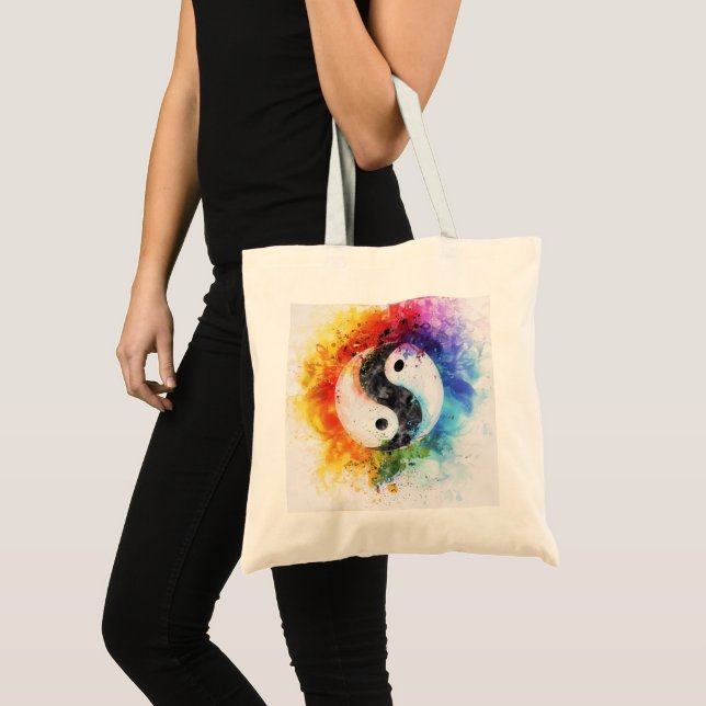 Bolsa Tote Yin Yang Digital Art (Frente (produto))
