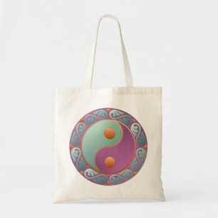 Bolsa Tote Yin Yang Medallion Violet Turquoise