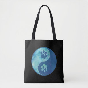 Bolsa Tote Yin Yang Paw Azul
