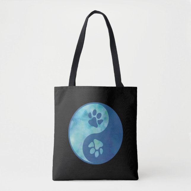 Bolsa Tote Yin Yang Paw Blue (Frente)